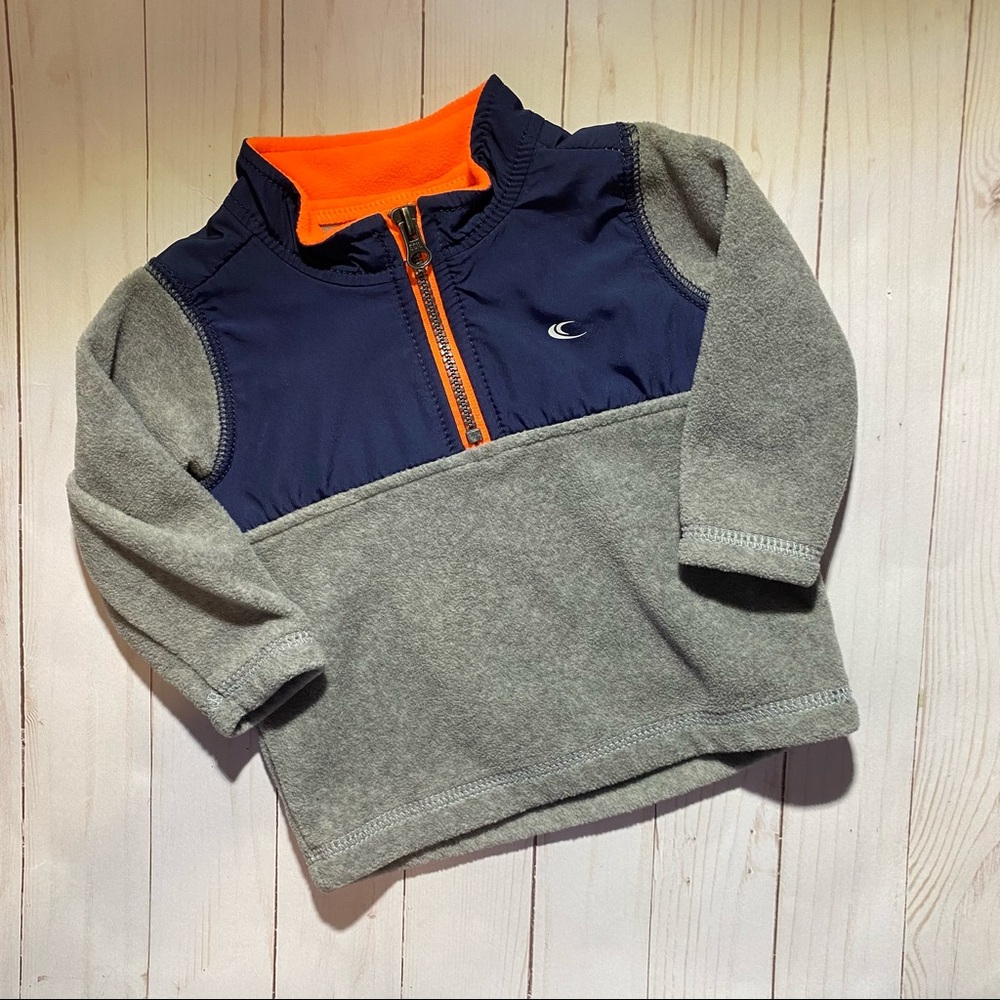 Carter’s Quarter Zip Fleece Top for Baby Boy EUC